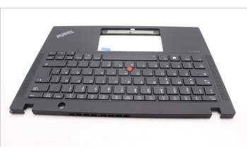 Lenovo 5M11H94394 C-Cover with keyboard, German, Black, Backlight, UK