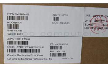 Lenovo 5M11H94427 C-Cover with keyboard, Norwegian, Black, Backlight, UK