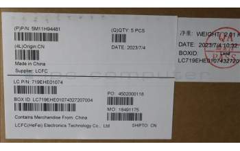 Lenovo 5M11H94481 C-Cover with keyboard, Bulgarian, Black, Backlight, WWAN, UK