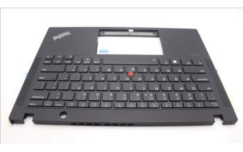 Lenovo 5M11H94499 C-Cover with keyboard, US English Euro, Black, Backlight, WWAN, US