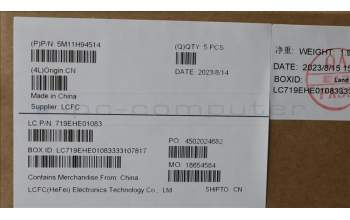 Lenovo 5M11H94514 MECH_ASM BL KB BK MG WW HBW LTN