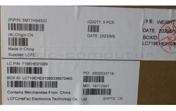 Lenovo 5M11H94520 C-Cover with keyboard, Icelandic, Black, Backlight, WWAN, UK