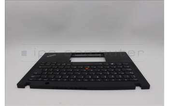 Lenovo 5M11H94556 C-Cover with keyboard, Spanish, Black, Backlight, WWAN, UK