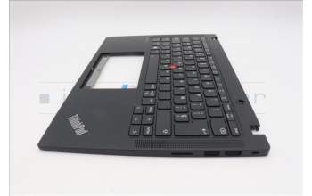 Lenovo 5M11H94556 C-Cover with keyboard, Spanish, Black, Backlight, WWAN, UK