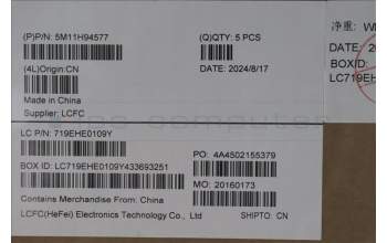 Lenovo 5M11H94577 C-Cover with keyboard, UK English, Black, Backlight, WWAN, UK