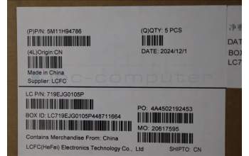 Lenovo 5M11H94786 MECH_ASM FRU KBD CCV POR (CHY) UK BK