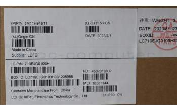 Lenovo 5M11H94811 MECH_ASM FRU KBD CCV UK (LTN) UK BK