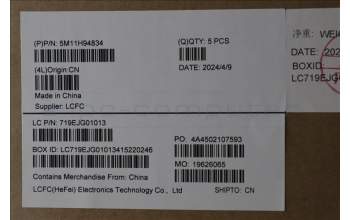 Lenovo 5M11H94834 MECH_ASM FRU KBD CCV IND ENG (CHY) US BK