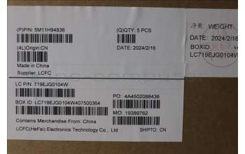 Lenovo 5M11H94836 MECH_ASM FRU KBD CCV IND ENG (PMX) US BK