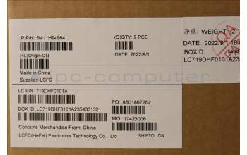 Lenovo 5M11H94964 MECH_ASM GP KBDBZL,DEN,WW,BK/GY,CHY