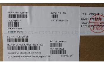 Lenovo 5M11J05737 MECH_ASM FRU KBD CCV EUROENG BL(LTN)USBK