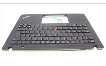 Lenovo 5M11J05846 C-Cover with keyboard, Canadian French 058, Black, Backlight, UK