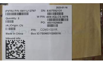 Lenovo 5M11J12797 C-Cover with keyboard,Arabic,Black,WWAN