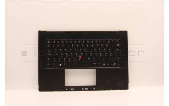 Lenovo 5M11J13366 C-Abdeckung mit Tastatur, Ungarisch, Schwarz, Fingerabdruck, WLAN