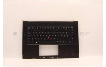Lenovo 5M11J13372 C-Abdeckung mit Tastatur, Slowenisch, Schwarz, Fingerabdruck, WLAN