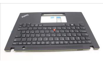 Lenovo 5M11L59317 C-Cover with keyboard, Estonian, Black, Backlight, UK