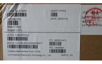 Lenovo 5M11L59357 C-Cover with keyboard, Italian, Black, Backlight, UK