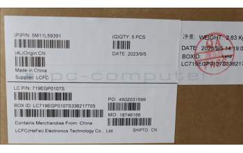 Lenovo 5M11L59391 C-Cover with keyboard, Slovenian, Black, Backlight, UK