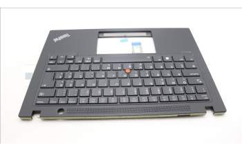 Lenovo 5M11L59391 C-Cover with keyboard, Slovenian, Black, Backlight, UK