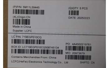 Lenovo 5M11L59445 C-Cover with keyboard, Bulgarian, Black, Backlight, WWAN, UK