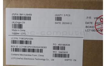 Lenovo 5M11L59459 C-Cover with keyboard, Danish, Black, Backlight, WWAN, UK