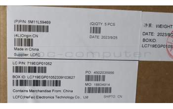 Lenovo 5M11L59469 C-Cover with keyboard, US English Euro, Black, Backlight, WWAN, US