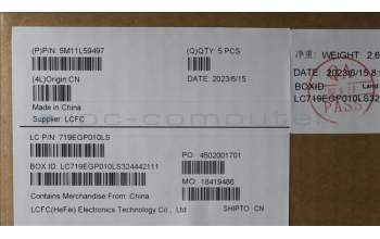 Lenovo 5M11L59497 C-Cover with keyboard, Icelandic, Black, Backlight, WWAN, UK