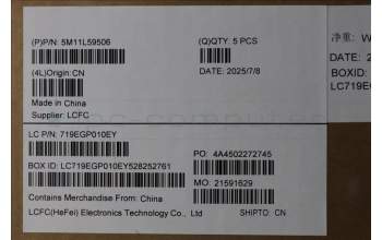 Lenovo 5M11L59506 C-Cover with keyboard, Italian, Black, Backlight, WWAN, UK