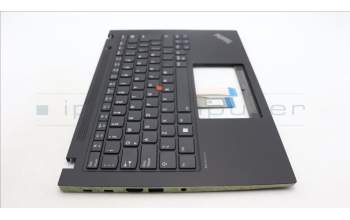 Lenovo 5M11L59519 C-Cover with keyboard, Spanish LA, Black, Backlight, WWAN, UK