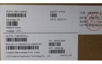 Lenovo 5M11L59535 C-Cover with keyboard, Russian, Black, Backlight, WWAN, US