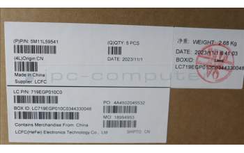 Lenovo 5M11L59541 MECH_ASM BL KB BK WW SPA CHY