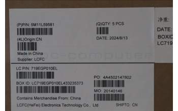 Lenovo 5M11L59581 C-Cover with keyboard, Belgian, Grey, Backlight, UK