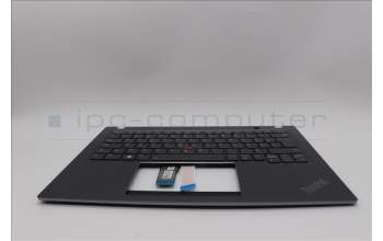 Lenovo 5M11L59581 C-Cover with keyboard, Belgian, Grey, Backlight, UK