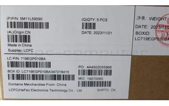 Lenovo 5M11L59590 C-Cover with keyboard, Czech Slovakian, Grey, Backlight, UK