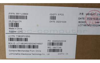 Lenovo 5M11L59604 C-Cover with keyboard, German, Grey, Backlight, UK