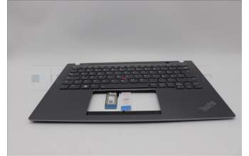 Lenovo 5M11L59616 C-Cover with keyboard, Italian, Grey, Backlight, UK