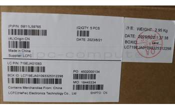 Lenovo 5M11L59765 MECH_ASM FRU KB CCV THAI US (SRX) BK