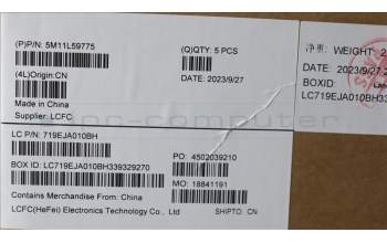 Lenovo 5M11L59775 MECH_ASM FRU KB CCV LA SPA UK (CHY) BK