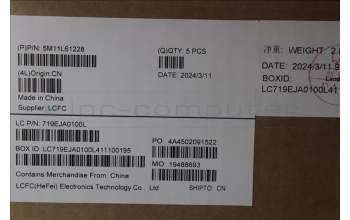 Lenovo 5M11L61228 MECH_ASM FRU KB CCV IND ENG US BL(SRX)AG