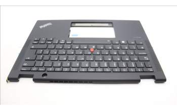 Lenovo 5M11L64084 C-Cover with keyboard, Brazil Portuguese, Black, Backlight, UK