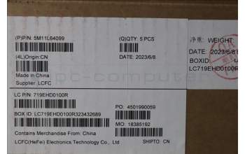 Lenovo 5M11L64099 MECH_ASM KBD W C ENG BKLT CHY US BK
