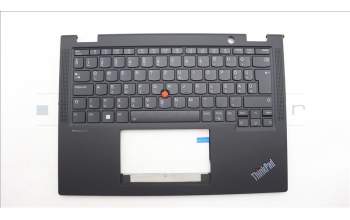 Lenovo 5M11L64124 C-Cover with keyboard, Hungarian, Black, Backlight, UK