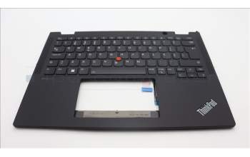 Lenovo 5M11L64151 C-Cover with keyboard, Portuguese, Black, Backlight, UK