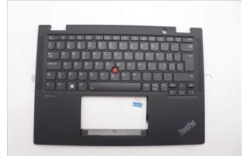 Lenovo 5M11L64166 C-Cover with keyboard, Switzerland, Black, Backlight, UK