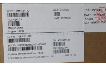 Lenovo 5M11L64172 C-Cover with keyboard, Thai, Black, Backlight, US