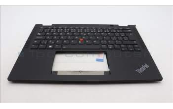 Lenovo 5M11L64208 C-Cover with keyboard, Czech Slovakian, Black, Backlight, WWAN, UK