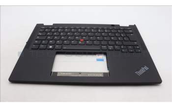 Lenovo 5M11L64224 C-Cover with keyboard, French, Black, Backlight, WWAN, US