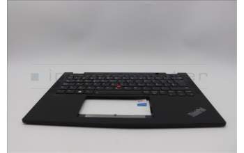 Lenovo 5M11L64274 C-Cover with keyboard, Spanish, Black, Backlight, WWAN, UK