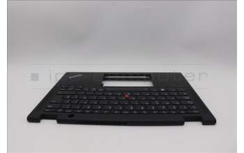 Lenovo 5M11L64274 C-Cover with keyboard, Spanish, Black, Backlight, WWAN, UK