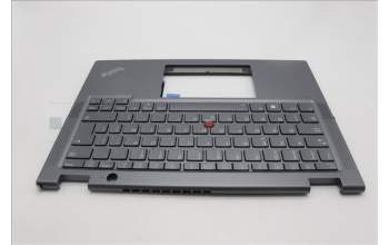 Lenovo 5M11L64308 C-Cover with keyboard, Belgian, Grey, Backlight, UK